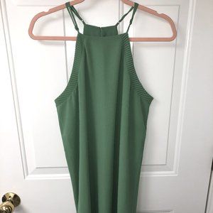 Green Chiffon Shift Dress